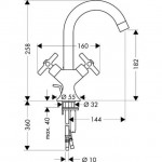 Axor Terrano - ��������� ��� �������� HANSGROHE (37030000)