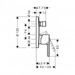 Metropol S - ��������� �� ����� ������� (������� ���� ) HANSGROHE 14465880 (14465880)
