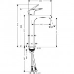 Axor Citterio E ��������� ��� ����������� � ����� ���� 280, ������������, � ��������� ���������, ��������������� ������� ��������, ���� (36113000)
