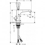 Axor Citterio E ��������� ��� ��������, ������������, ���� �������� ������������ ������ (36100130)
