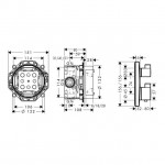 ECOSTAT Square ��������� ��� �����, �� 2 ����������� + IBOX universal ������� ����� ��� ��������� (� �������) (15714000+01800180)
